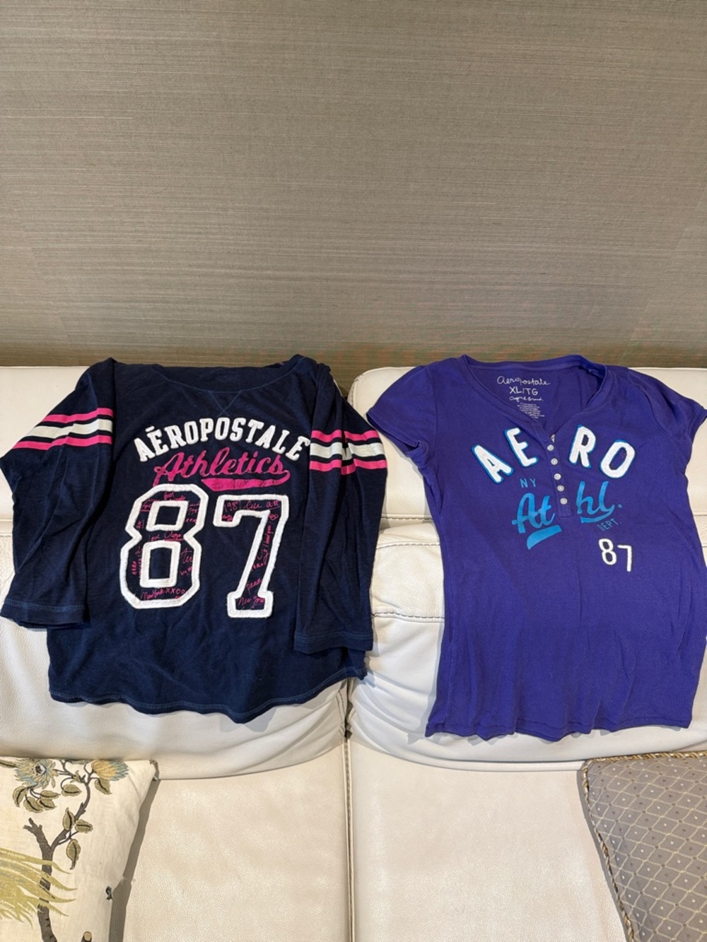 Aeropostale women Navy & Purple 87 Graphic Tee - 2-Pack bundle